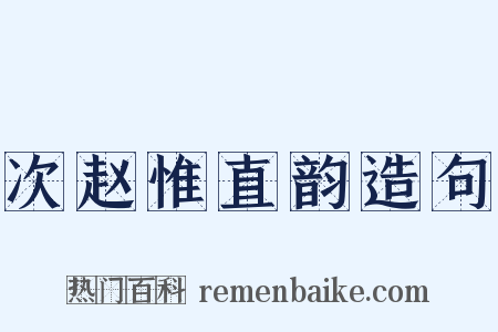 次赵惟直韵造句是什么意思的图片